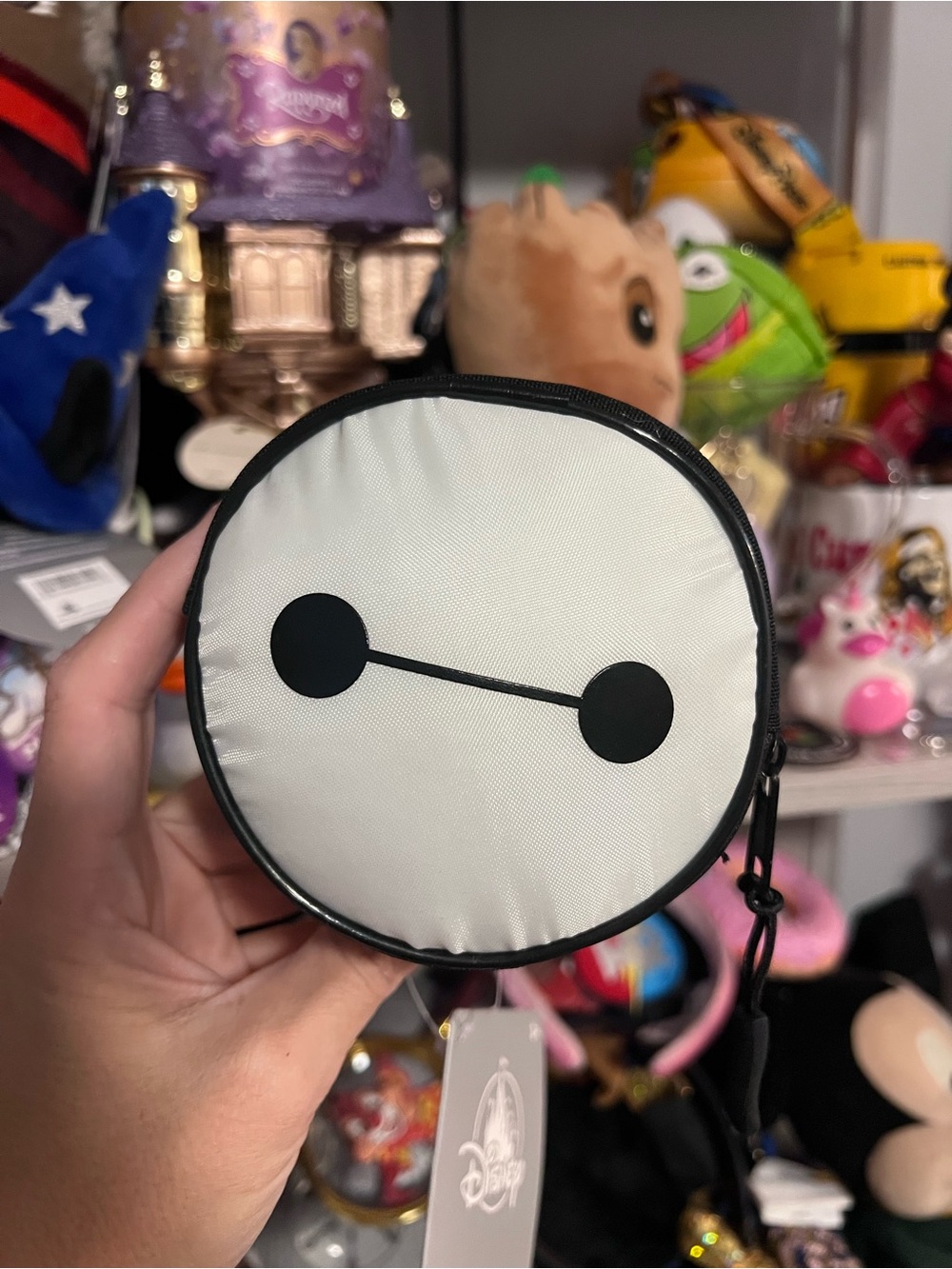 Disney Baymax Round Coin Pouch - White and Black